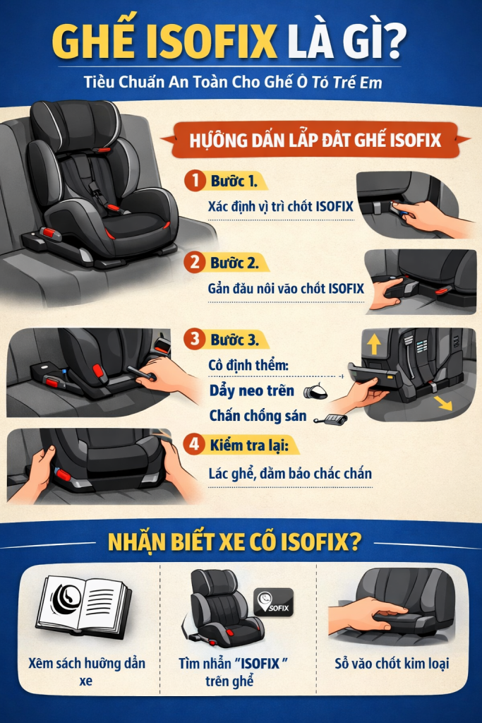 Ghế ISOFIX Là Gì? – Giải Pháp An Toàn cho bé trên ô tô